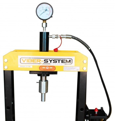 Prasa hydrauliczna, warsztatowa WP10PR 10t ruchomy tłok, pneumatyka Viber-System Prasa hydrauliczna, warsztatowa WP10PR 10t ruchomy tłok, pneumatyka Viber-System