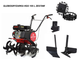 Glebogryzarka spalinowa HGS 155 L ZESTAW (pług+zaczep+koła metal)