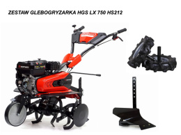 Glebogryzarka spalinowa HGS LX 750 HS212 ZESTAW (pług + koła)