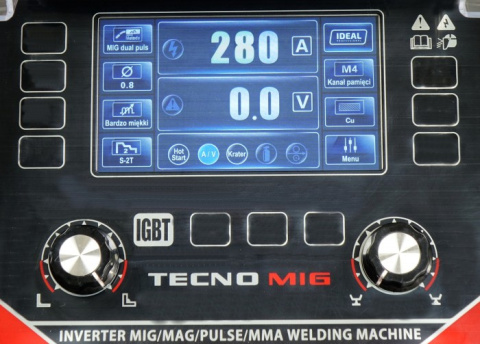 Półautomaty spawalnicze MIG/MAG 400V z pulsem TECNO MIG 286 PULSE SYNERGIC LCD Półautomaty spawalnicze MIG/MAG 400V z pulsem TECNO MIG 286 PULSE SYNERGIC LCD