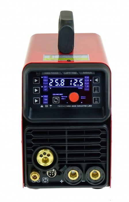 Półautomaty spawalnicze TECNO MIG 203 LED MIG/TIG/MMA SYNERGIC + TIG ACX Półautomaty spawalnicze TECNO MIG 203 LED MIG/TIG/MMA SYNERGIC + TIG ACX