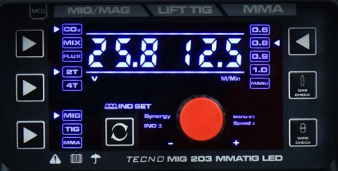 Półautomaty spawalnicze TECNO MIG 203 LED MIG/TIG/MMA SYNERGIC + TIG ACX Półautomaty spawalnicze TECNO MIG 203 LED MIG/TIG/MMA SYNERGIC + TIG ACX