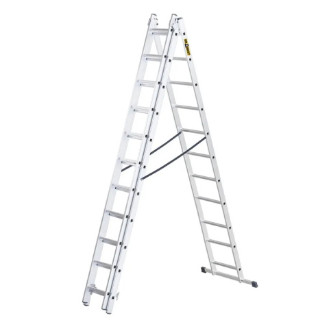 Drabina HOME aluminiowa 3-elementowa 3x11 szczebli 150 kg Drabina HOME aluminiowa 3-elementowa 3x11 szczebli 150 kg