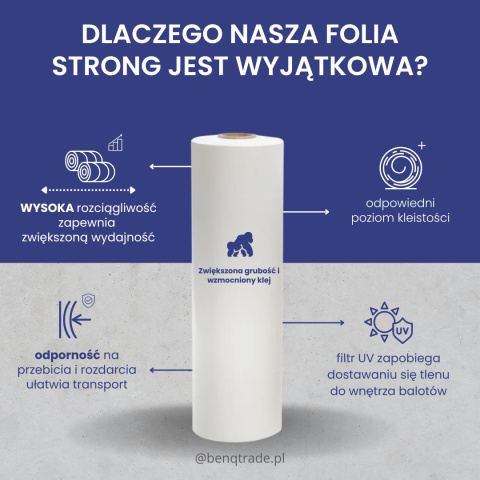 FOLIA DO SIANOKISZONKI KAMIGO STRONG 750/1500 mb BIAŁA FOLIA DO SIANOKISZONKI KAMIGO STRONG 750/1500 mb BIAŁA