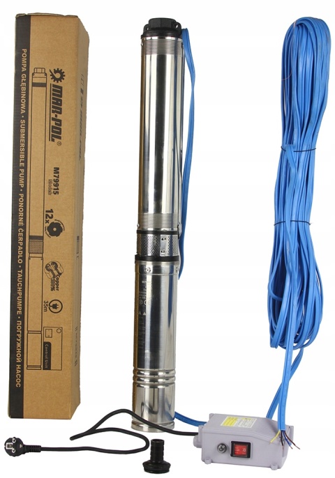 Pompa głębinowa 0,9kW 4QJD + control box Pompa głębinowa 0,9kW 4QJD + control box