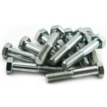 Śruby M8x35 z łbem sześciokątnym DIN 931, stal kl. 8.8, ocynk galw. biały Śruby M8x35 z łbem sześciokątnym DIN 931, stal kl. 8.8, ocynk galw. biały