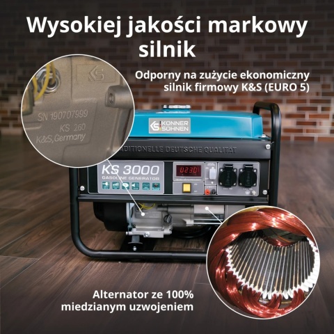 Agregat Generator benzynowy 3000W 230V KS 3000