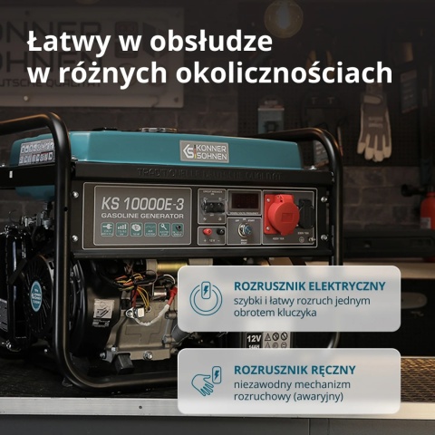Agregat Generator benzynowy 8,0kW KS 10000E-3 Könner & Söhnen
