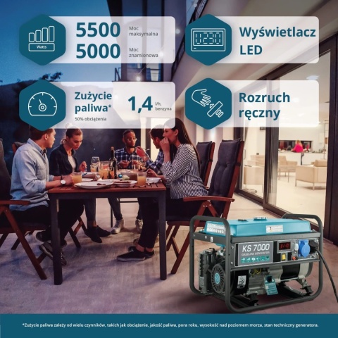 Agregat Generator benzynowy „Könner & Söhnen” KS 7000