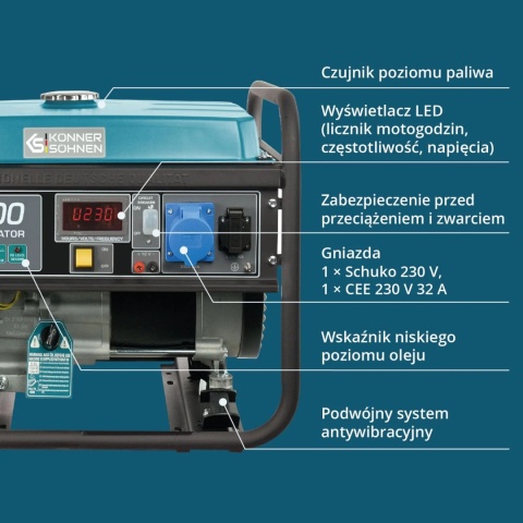 Agregat Generator benzynowy „Könner & Söhnen” KS 7000