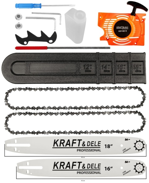 Piła spalinowa 5,9KM prowadnica + łańcuch 16"40cm 18"45cm + starter